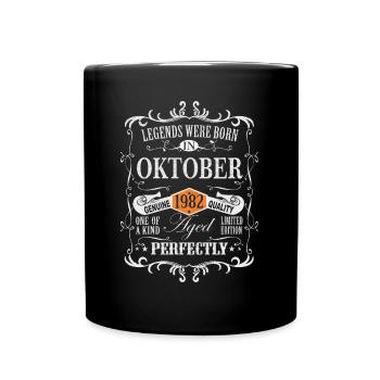 Legends were born October 1982 - Full Colour Mug - black - Front