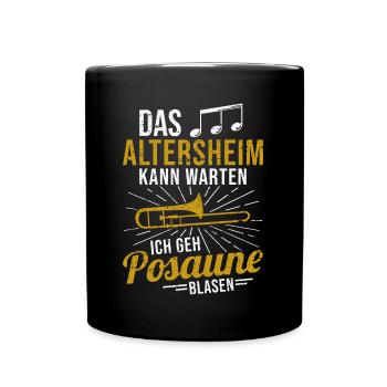 Posaune Orchester Posaunist Musiker Blasmusik - Tasse einfarbig - Schwarz - Vorne