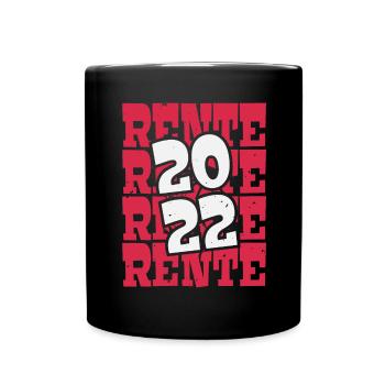 Rente 2022 - Geschenkidee zum Ausstand - Tasse einfarbig - Schwarz - Vorne