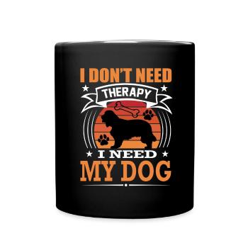 Cocker Spaniel Mein Hund Retro Vintage Hunderasse - Tasse einfarbig - Schwarz - Vorne