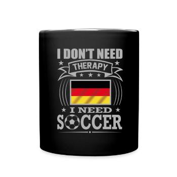 Deutschland Germany Fußball Fussball Soccer 2022 - Tasse einfarbig - Schwarz - Vorne