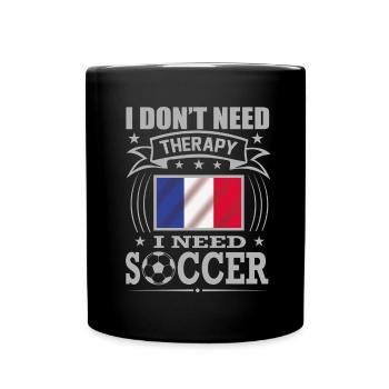 France Soccer Football 2022 WM - Full Colour Mug - black - Front