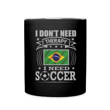 Brazil Soccer Football 2022 WM - Mug uni - noir - Devant