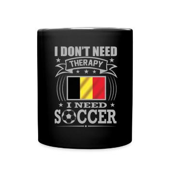 Belgium Soccer Football 2022 WM - Mug uni - noir - Devant