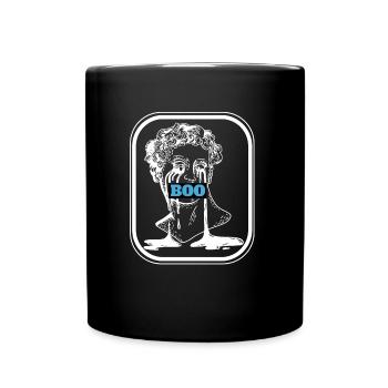 Helloween Antike Büste BOO - Tasse einfarbig - Schwarz - Vorne