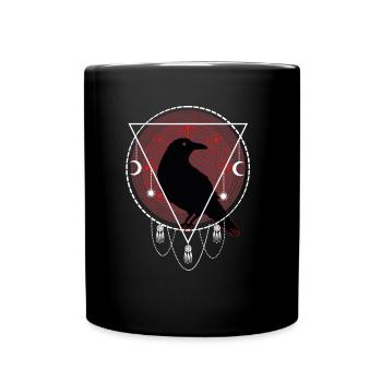 Raven Norse mythology Celts - Full Colour Mug - black - Front