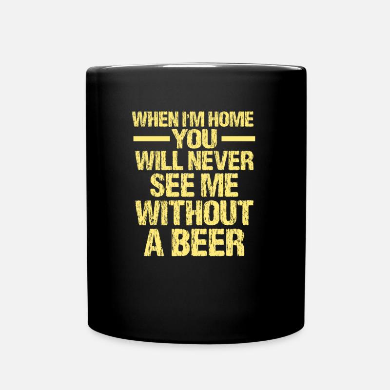 Biertrinker Spruch - Tasse einfarbig - Schwarz