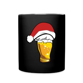 Fête de Noël Bière du Père Noël - Mug uni - noir - Devant