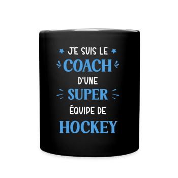 Coach super equipe de hockey - Mug uni - noir - Devant