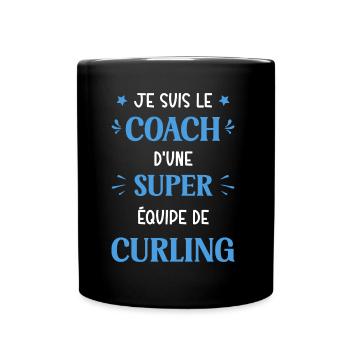 Coach super equipe de Curling - Mug uni - noir - Devant