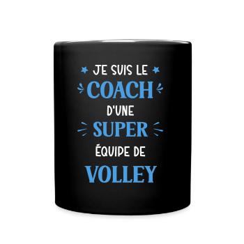 Coach super equipe de volley - Mug uni - noir - Devant
