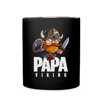 Papa viking rigolo dessin humour berserk valhalla - Mug uni - noir - Devant