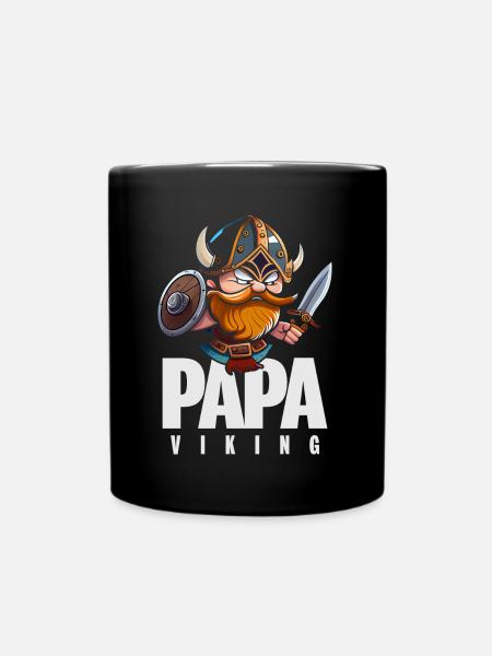 Papa viking rigolo dessin humour berserk valhalla - Mug uni - noir