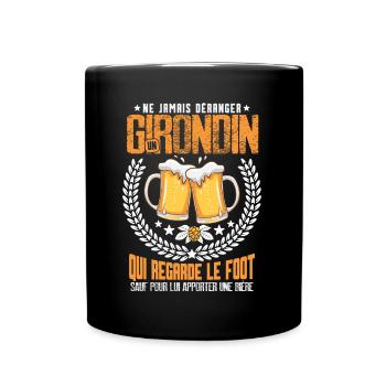 tshirt drôle girondin football - Mug uni - noir - Devant