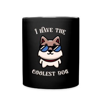 J’ai le chien le plus cool - l’amoureux des chiens disant - Mug uni - noir - Devant