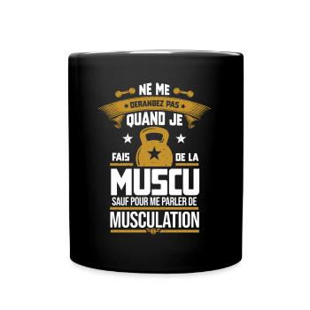 Cadeau Musculation Drôle Go Muscu Pratiquant - Mug uni - noir - Devant