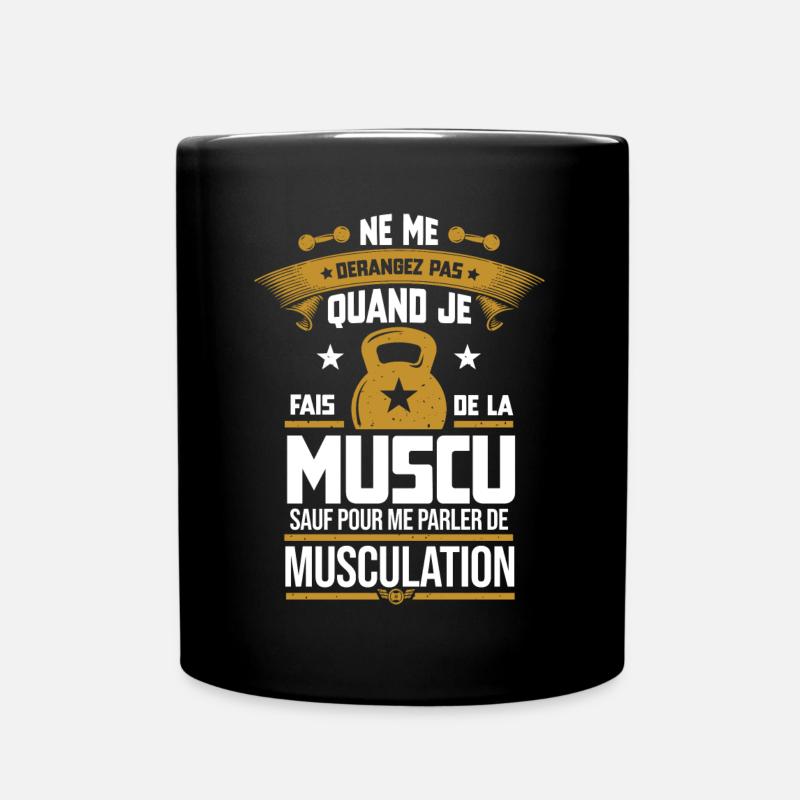 Cadeau Musculation Drôle Go Muscu Pratiquant - Mug uni - noir