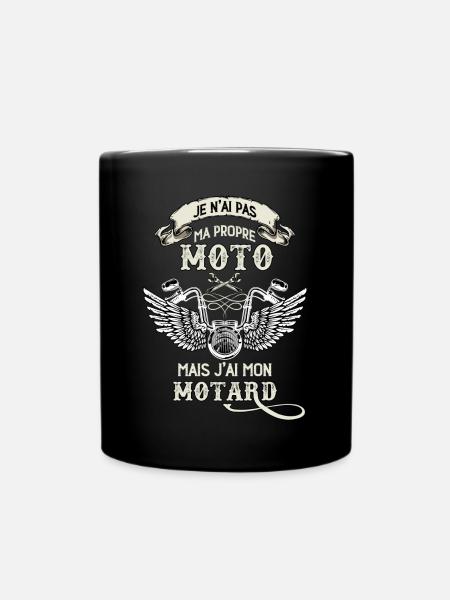 J'ai Mon Motard Cadeau Femme Moto - Mug uni - noir