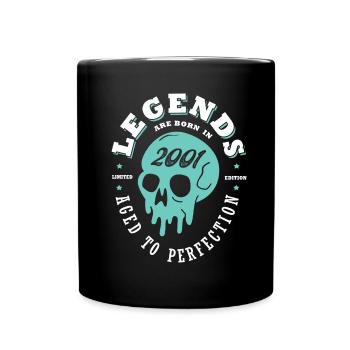 2001 Jubiläum Totenkopf 22 Jahre - Tasse einfarbig - Schwarz - Vorne