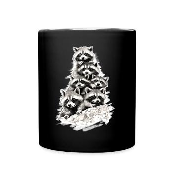 Ratons laveurs - Mug uni - noir - Devant