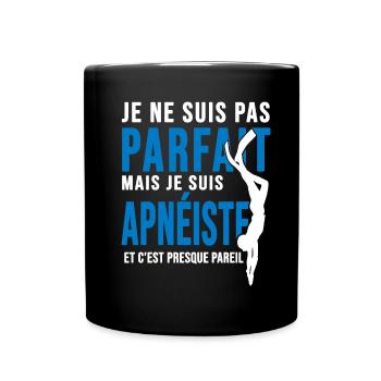 Apnée parfait apnéiste sport plongée plongeur - Mug uni - noir - Devant