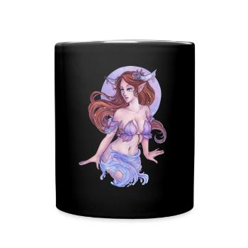 Coole Manga Elfe Geschenkidee für Mangafans - Tasse einfarbig - Schwarz - Vorne