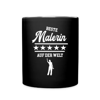 Beste Malerin Azubine Meisterin Chefin Lehrling - Tasse einfarbig - Schwarz - Vorne