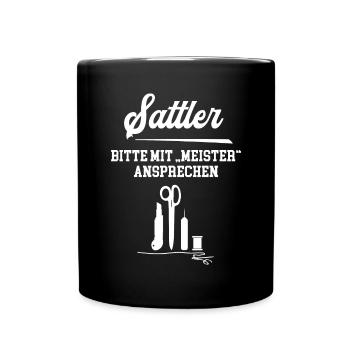 Sattler Meister Prüfung Bestanden Sattlermeister - Tasse einfarbig - Schwarz - Vorne