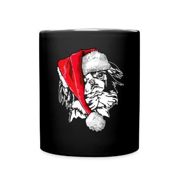Santa Japan Chin Christmas Dogs Wilsigns - Mug uni - noir - Devant