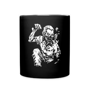 Zombie Comic Illustration - Tasse einfarbig - Schwarz - Vorne