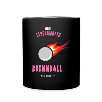 Brennball Brennballerin Spielerin Brennballspiel - Tasse einfarbig - Schwarz - Vorne
