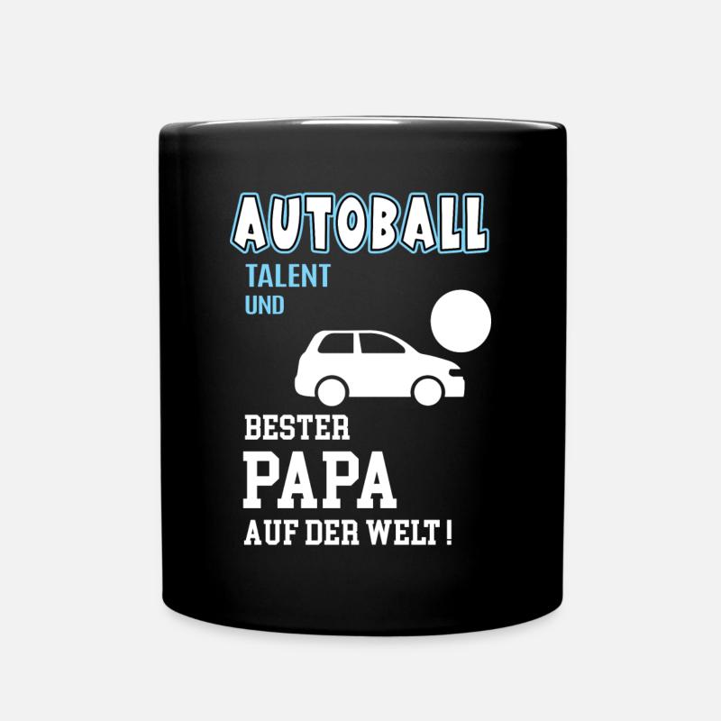Autoball Bester Papa Vater Vatertag Geburtstag - Tasse einfarbig - Schwarz
