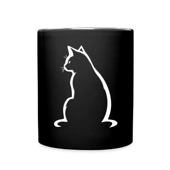 Chat - Mug uni - noir - Devant