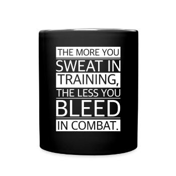 Le fitness, c’est ma vie | Sueur, Combat, Protéines - Mug uni - noir - Devant