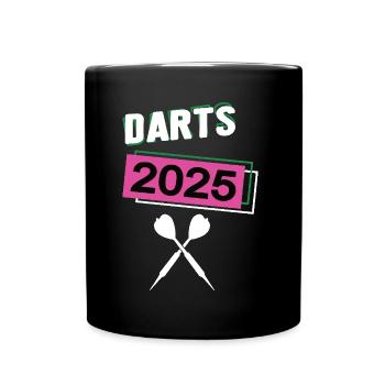 Dart 2025 Darter Darterin Dartspielerin Spieler - Tasse einfarbig - Schwarz - Vorne