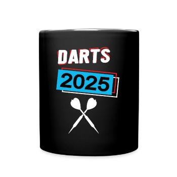 Dart 2025 Darter Dartspieler Darts Spiel Darten - Tasse einfarbig - Schwarz - Vorne