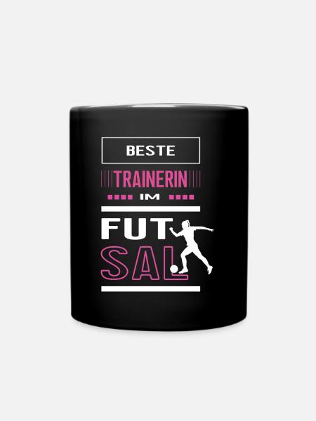 Beste Futsal Trainerin Futsaltrainerin Spiel - Tasse einfarbig - Schwarz