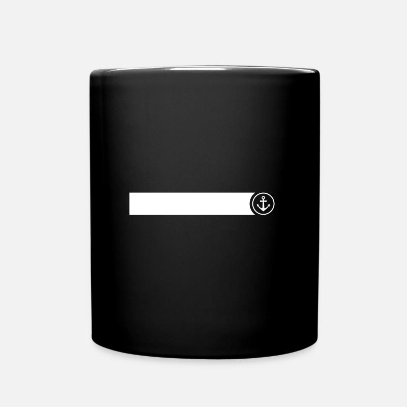 linie anker - Tasse einfarbig - Schwarz