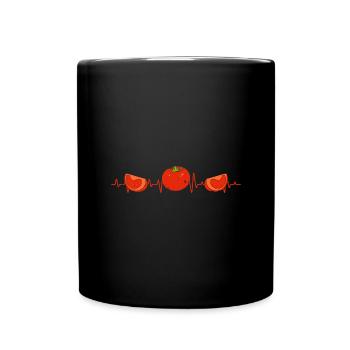Tomate - Tasse einfarbig - Schwarz - Vorne