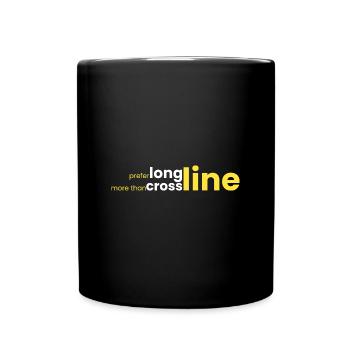 rather longline than transverse line - Full Colour Mug - black - Front