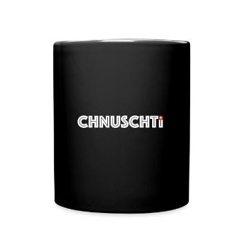 Chnuschti | komplizierter Mensch, Schweiz - Tasse einfarbig - Schwarz - Vorne