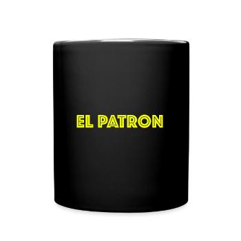 El Patron! Mafia Pablo Escobar lustige Sprüche Fun - Tasse einfarbig - Schwarz - Vorne