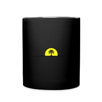 Palm Tree Sun Line - Full Colour Mug - black - Front