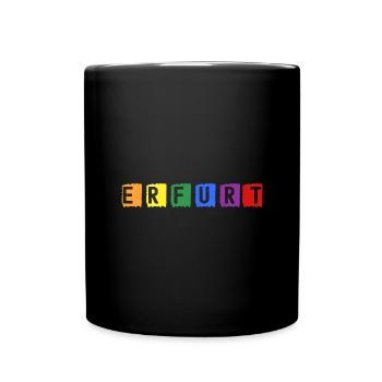 Erfurt Thüringen Skyline - Tasse einfarbig - Schwarz - Vorne