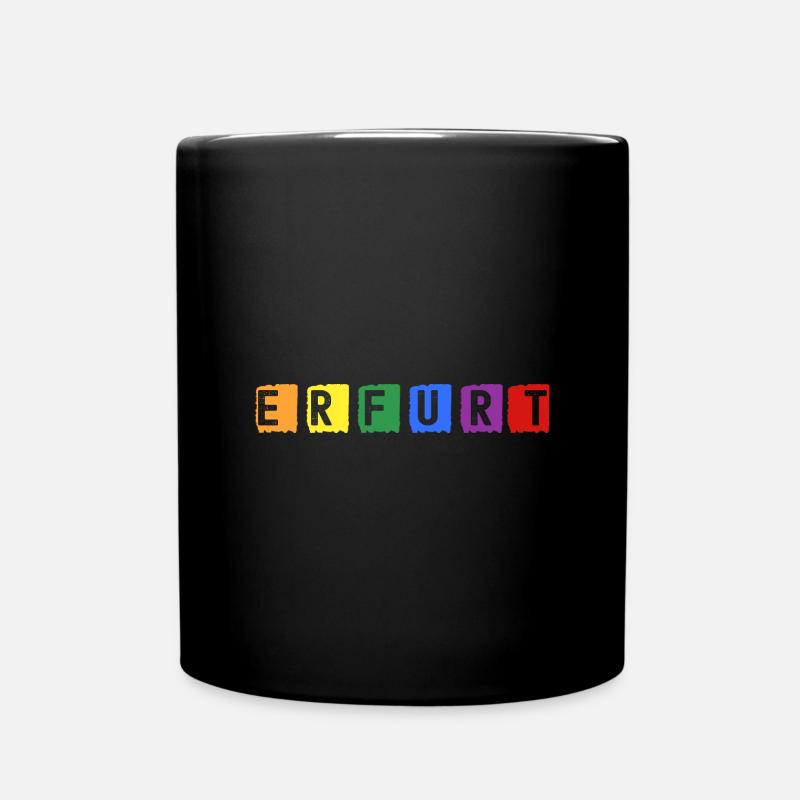 Erfurt Thüringen Skyline - Tasse einfarbig - Schwarz