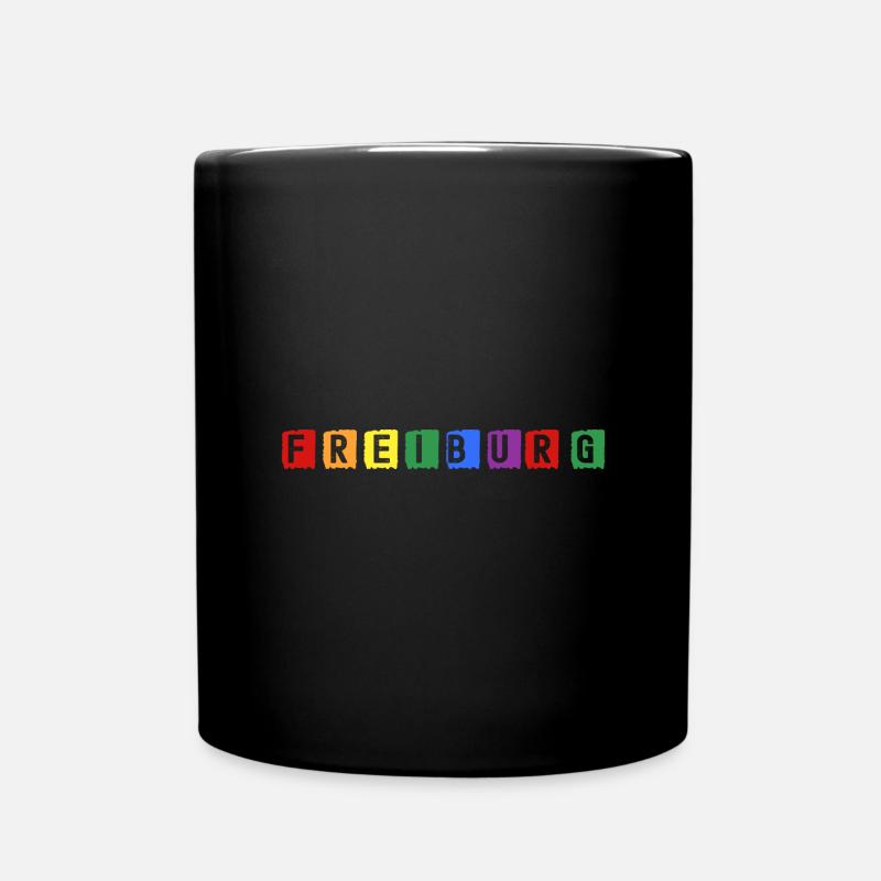 Freiburg Bayern Skyline - Tasse einfarbig - Schwarz