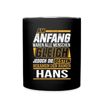 HANS - Die Besten - Tasse einfarbig - Schwarz - Vorne