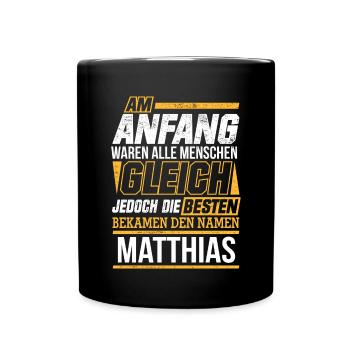 MATTHIAS - Die Besten - Tasse einfarbig - Schwarz - Vorne