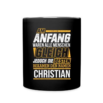CHRISTIAN - Die Besten - Tasse einfarbig - Schwarz - Vorne