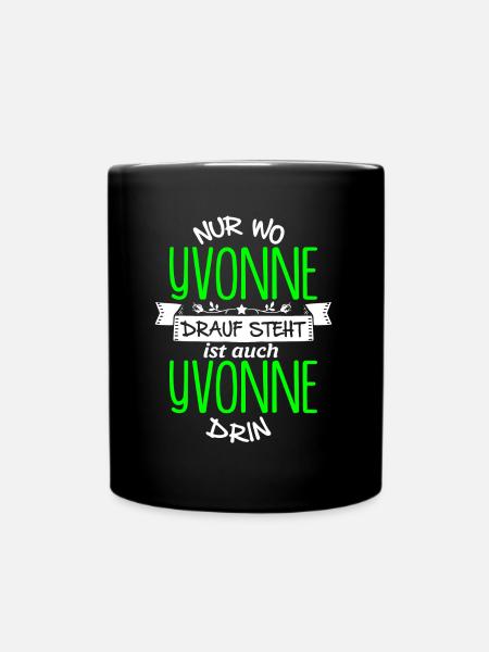 YVONNE die Echte - Tasse einfarbig - Schwarz